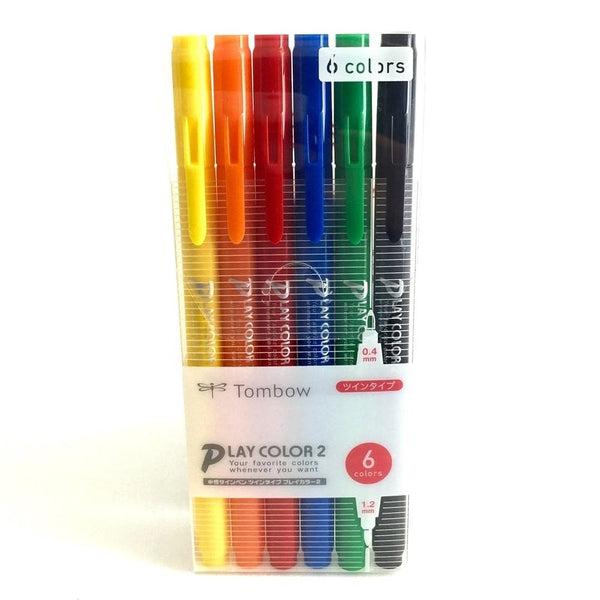 Tombow Play Color 2 雙頭記號筆套裝 6 色 GCB-611