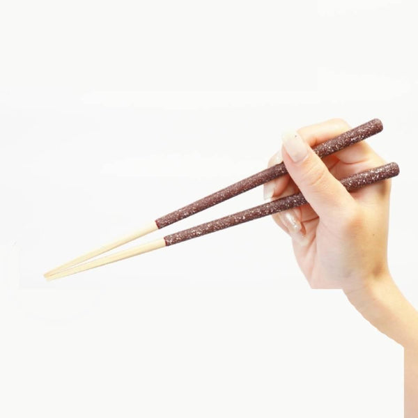 五角筷子專利防滑技術水磨石褐色21cm