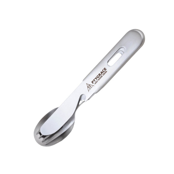 Ptygrace Compact 3pc野营餐具套装，包括刀，叉和勺子