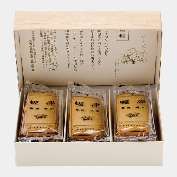 Ragueneau 津輕青森蘋果纖維脆餅乾（3 塊）