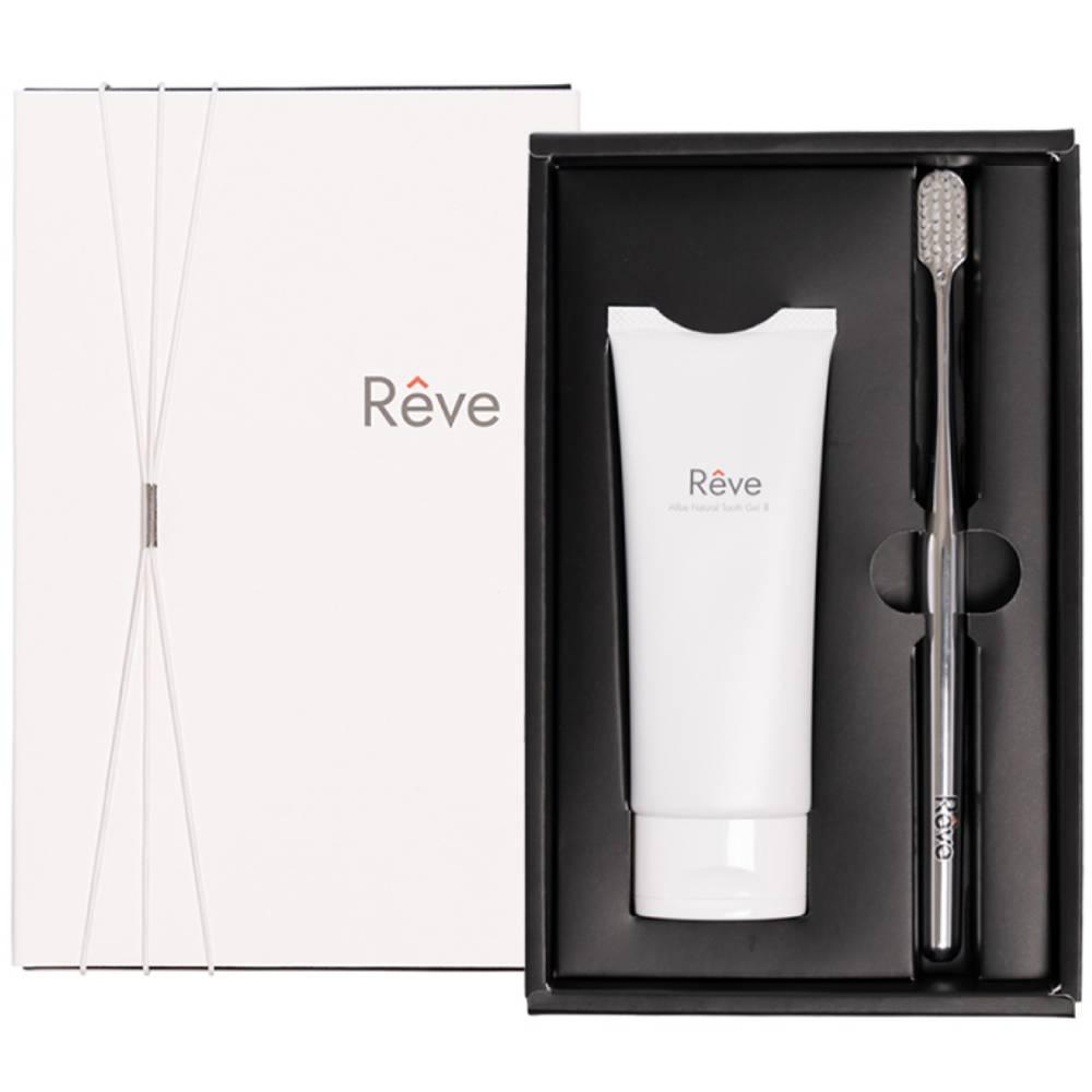 Rêve Allbe 天然蛋殼凝膠牙膏和牙刷禮品套裝