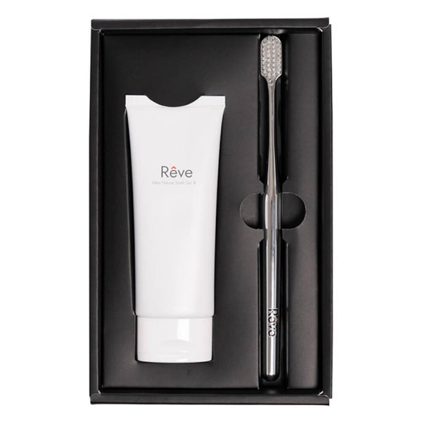 Rêve Allbe 天然蛋殼凝膠牙膏和牙刷禮品套裝