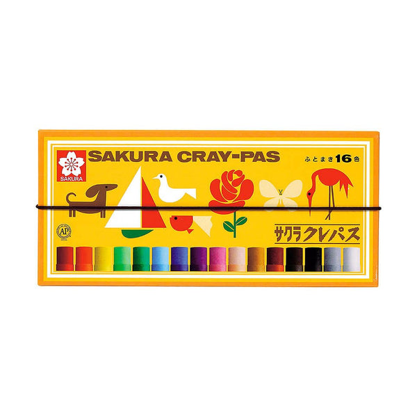 櫻花色 Craypas 厚油蠟筆 16 色套裝