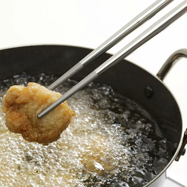 Shimomura 輕型不鏽鋼長烹飪筷子 30 厘米