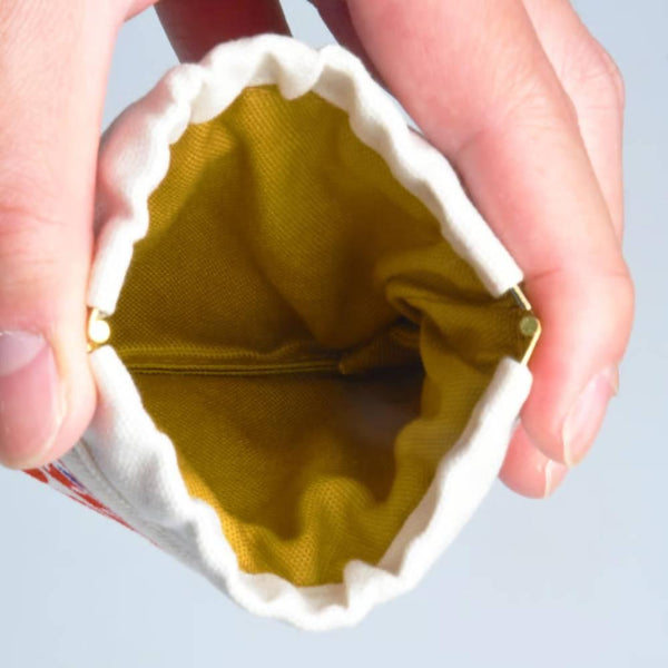 白川達摩可愛白色棉質小包達摩設計