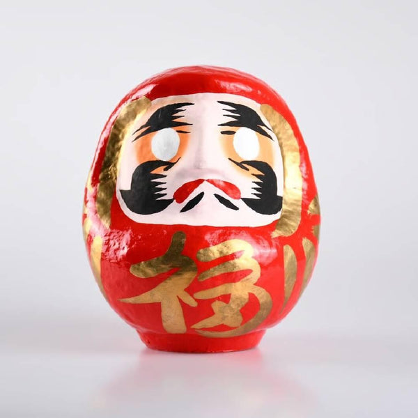 白川不倒翁娃娃“Ru”手工好運符紅色娃娃 12 厘米