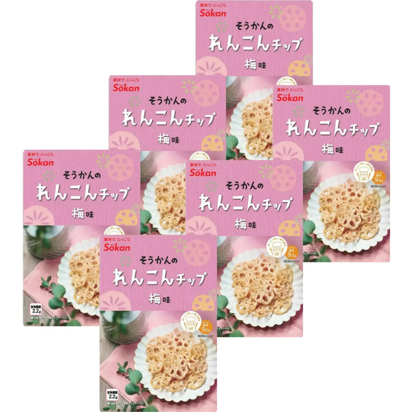 Sokan Ume Renkon Chips 日本梅味蓮藕片 18g (6 包)