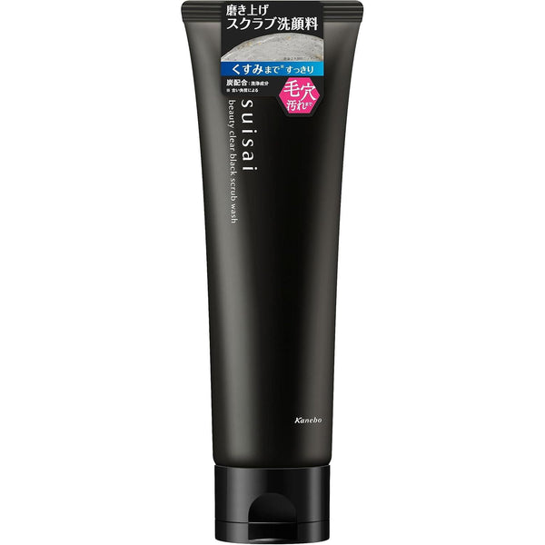 Suisai Beauty Clear 黑色磨砂洗面泥木炭毛孔潔面乳 130g