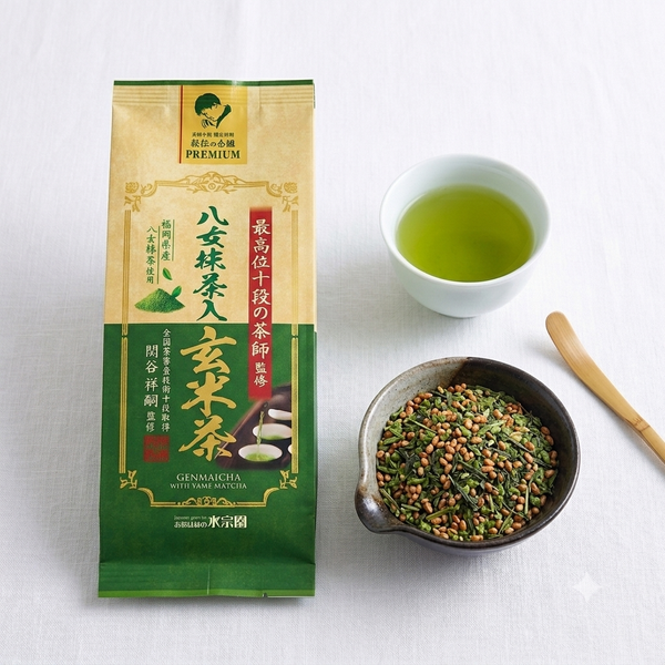 水草園玄米茶糙米綠茶八女抹茶混合 150g