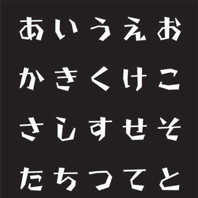 Tenugui Wabunka 平假名字母傳統手工染色布