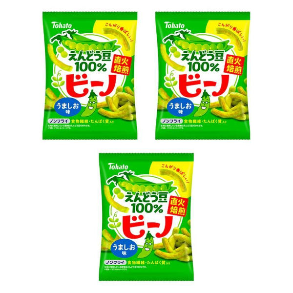Tohato Beano 火烤青豌豆片 56 克（3 包）