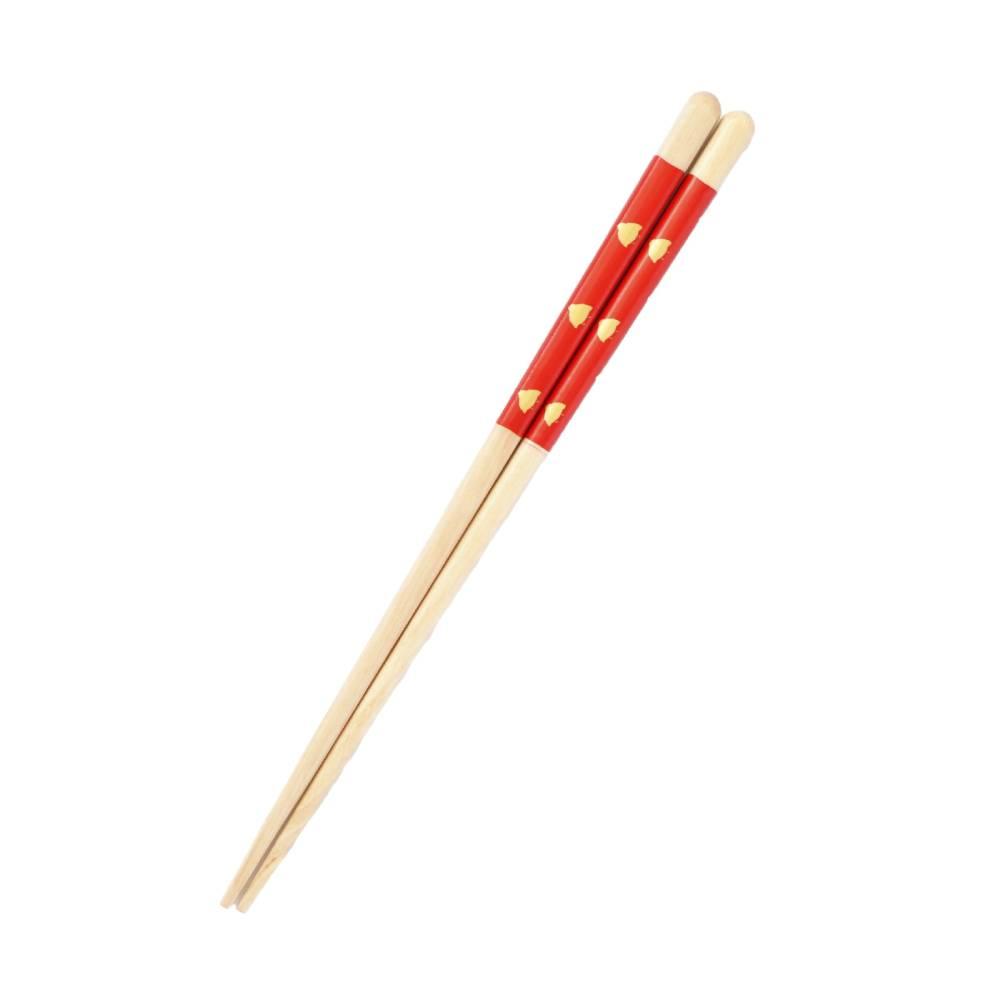 真正防滑筷子可用於洗碗機 紅色 Chidori Bird 21 厘米