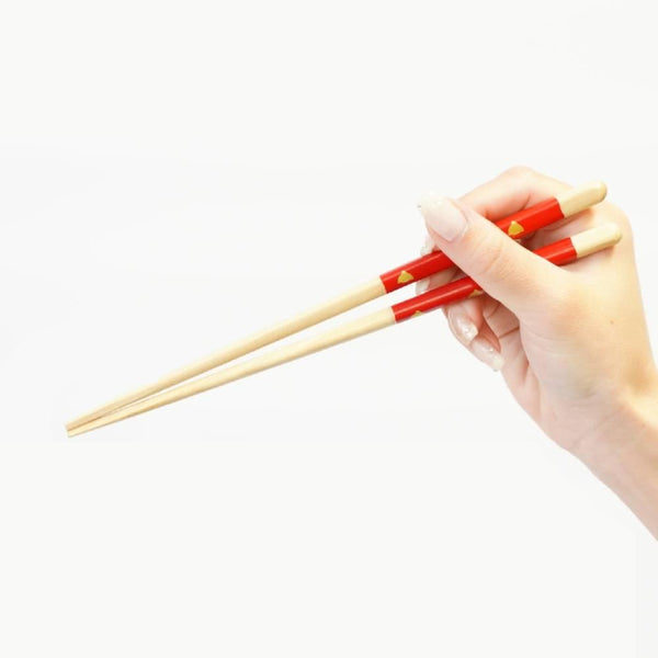 真正防滑筷子可用於洗碗機 紅色 Chidori Bird 21 厘米