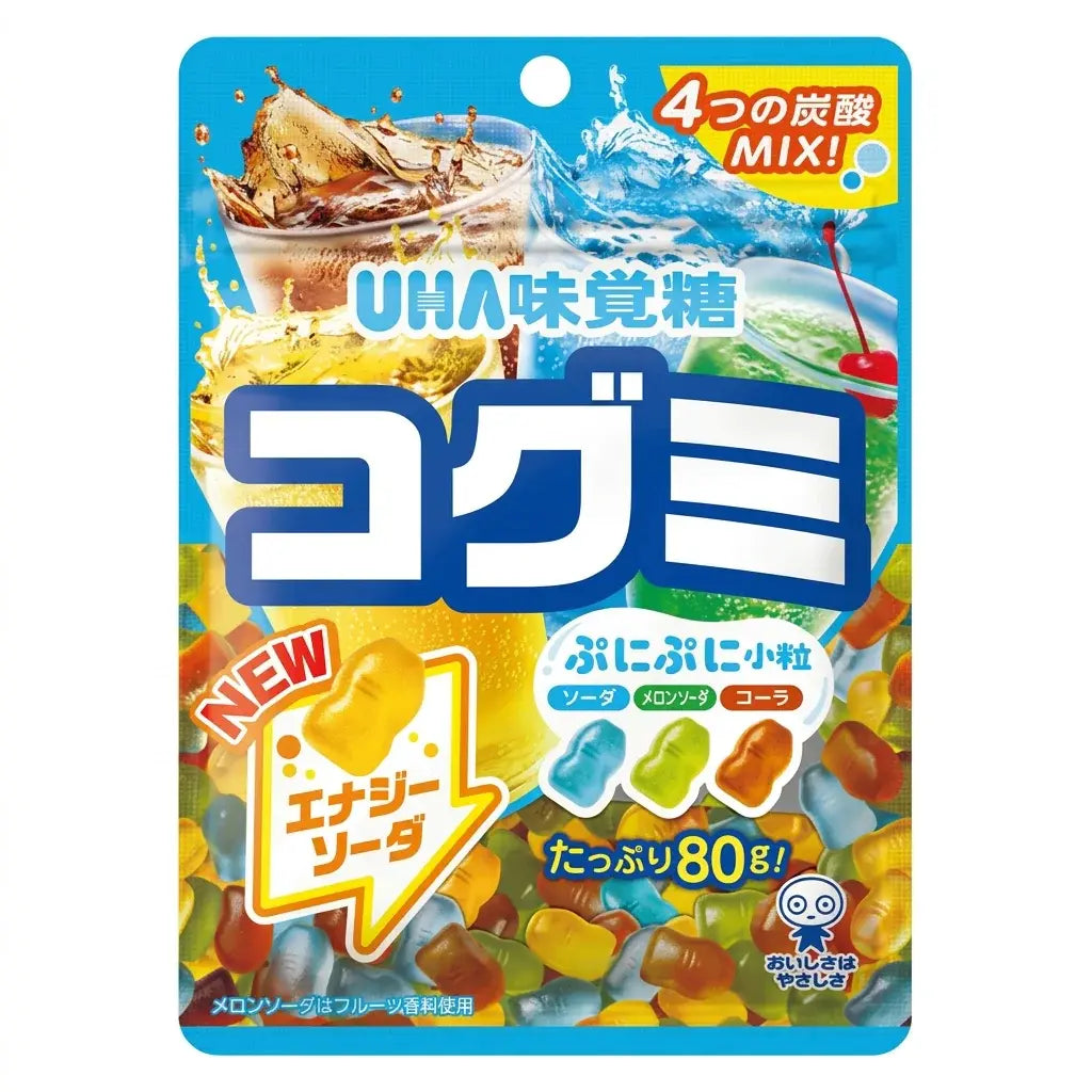 UHA 味覺糖碳酸蘇打軟糖 4 種口味日本軟糖混合 80g