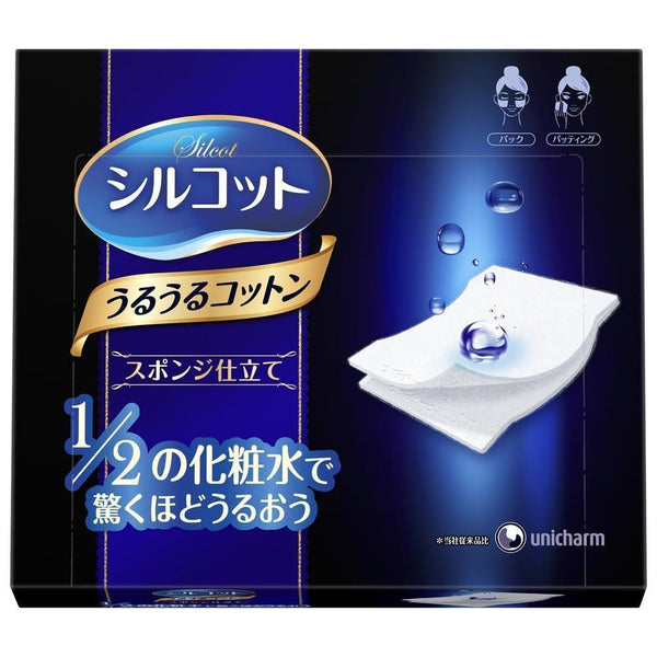 Unicharm Silcot Uruuru 海綿觸感保濕臉棉 40 片