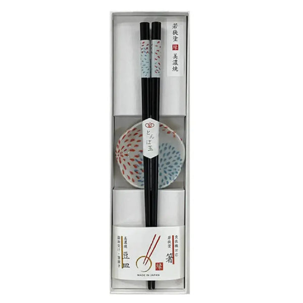 若狹漆筷美濃燒小碟煙火23克拉