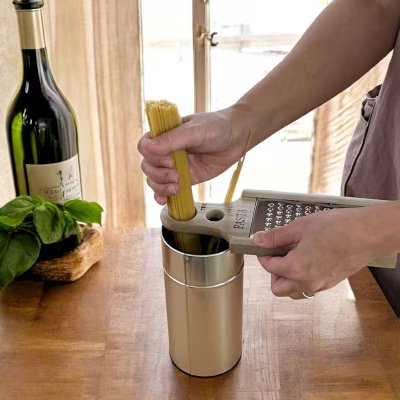 Oyanagi 木柄粗粉乳酪刨絲器搭配義大利麵測量器