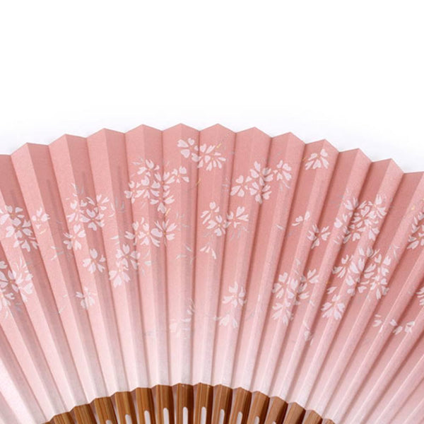 Yamani 櫻花設計粉紅色 Sensu 手持折扇 21.5 厘米