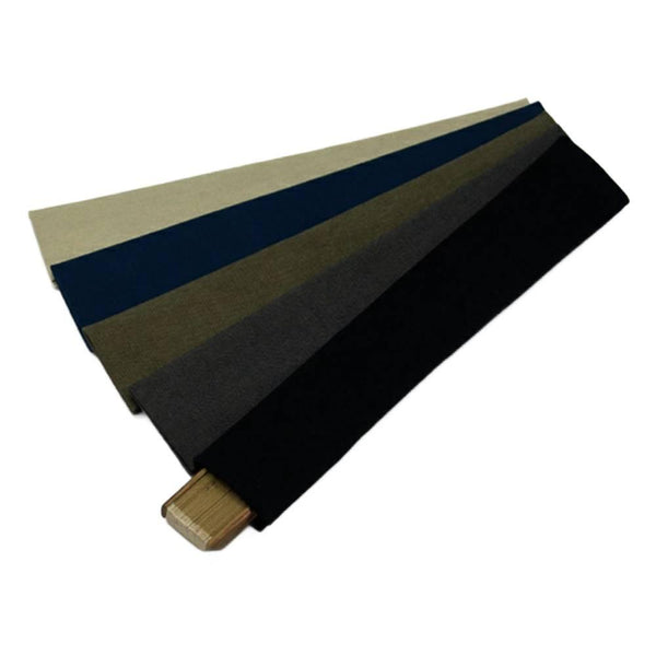 Yamani 棉質橄欖色日本 Sensu 盒折疊扇子佈袋 23.5 厘米