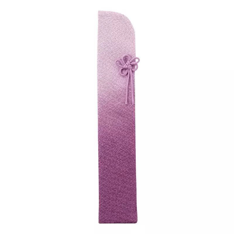 Yamani 紫色漸層人造絲 Sensu 蝴蝶結折疊風扇包 22 厘米