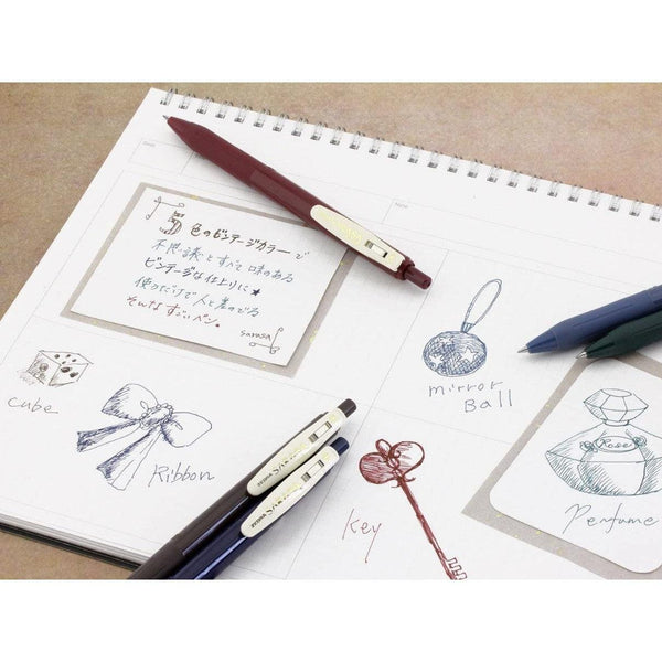 Zebra Sarasa 夾復古彩色中性墨水筆 5 色 0.5 mm JJ15-5C-VI-N